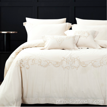 Cama de cama Conjunto de cama 100% folhas de algodão egípcio 10